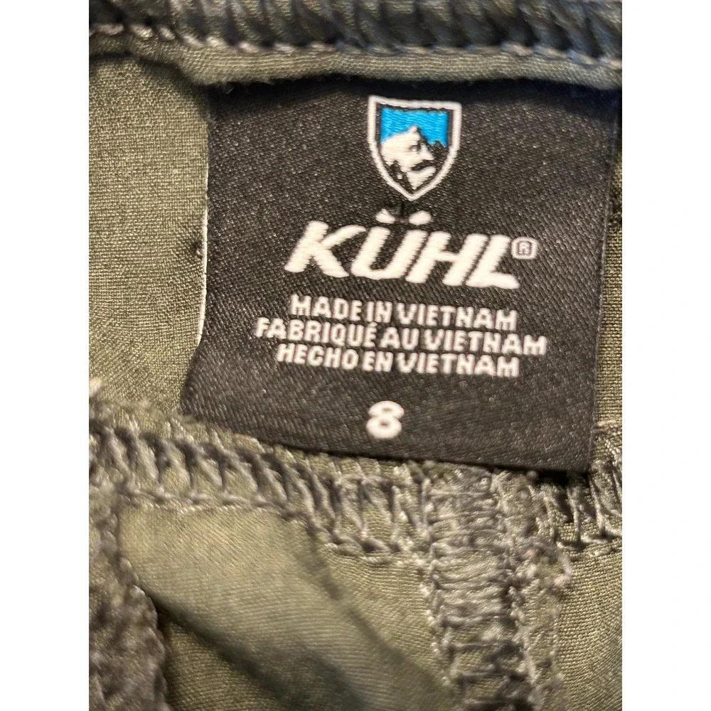 Kuhl Freeflex 10 Cargo Shorts Womens 8 Olive Green Hiking Outdoor 6501